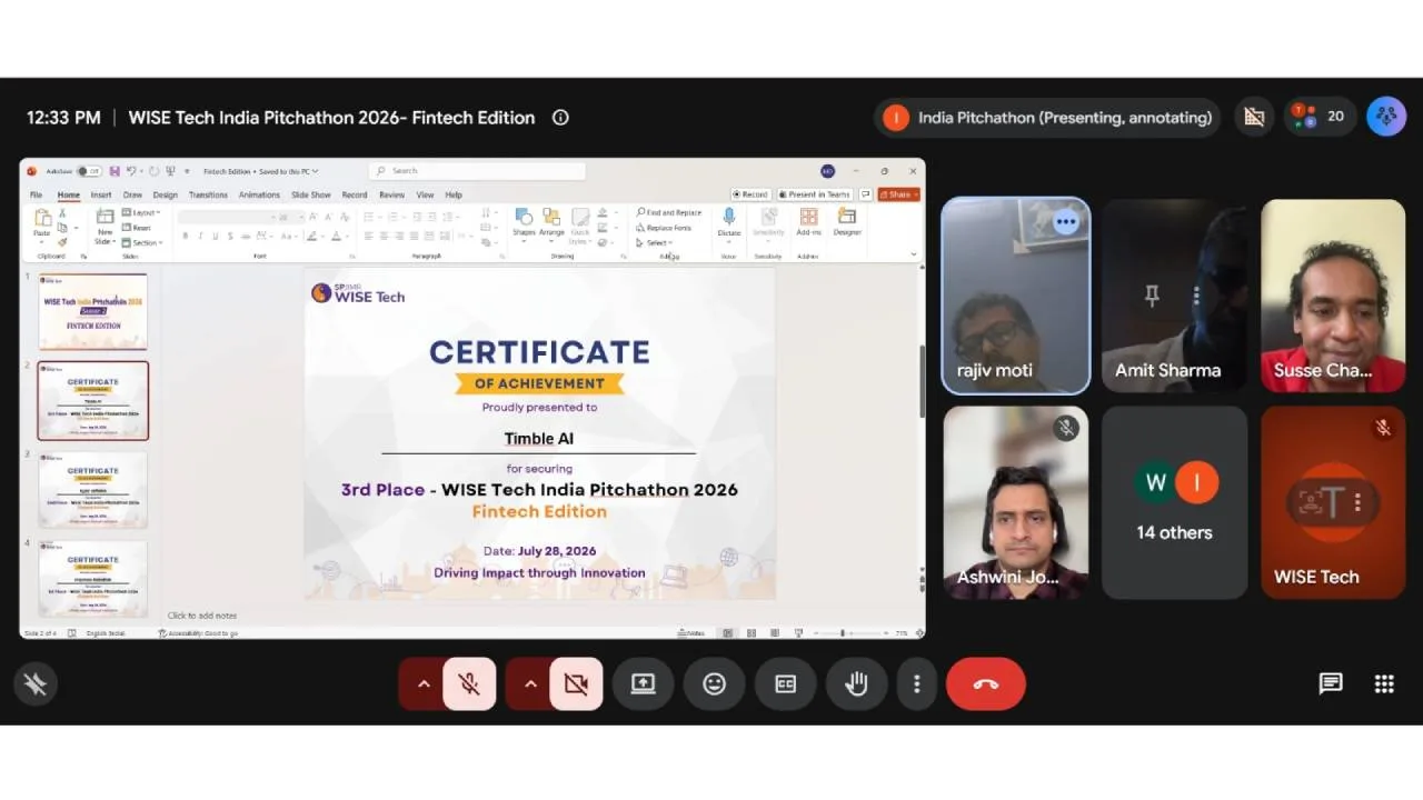 Fintech edition – WISE Tech India Pitchathon 2026 Fintech edition – WISE Tech India Pitchathon 2026